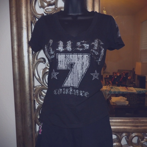 RUSH COUTURE BLACK WITH BLING TEE SHIRT FOR WOMEN - JERSEY SHORE ORIGINAL - Picture 2 of 11